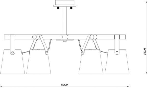 Люстра на штанге Arte Lamp Thomas A7032PL-6BK