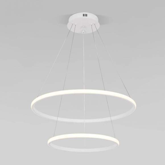 Подвесная люстра с пультом ДУ Eurosvet Collars 90264/2 белый Подвесная люстра с пультом ДУ Eurosvet Collars 90264/2 белый