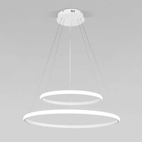 Подвесная люстра с пультом ДУ Eurosvet Collars 90264/2 белый Подвесная люстра с пультом ДУ Eurosvet Collars 90264/2 белый