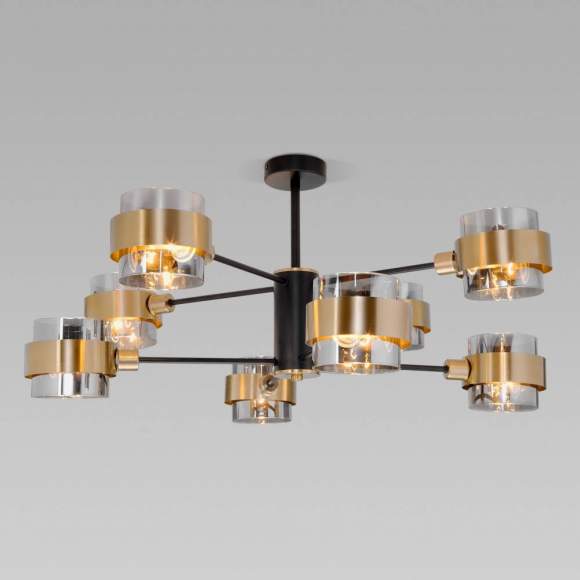 Люстра на штанге Eurosvet 70127/8 черный/дымчатый (a060653)