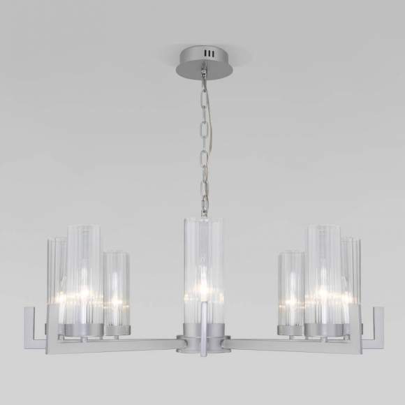 Подвесная люстра ЕВРОСВЕТ Arganie 60133/8 серебро (a057760) Подвесная люстра ЕВРОСВЕТ Arganie 60133/8 серебро (a057760)