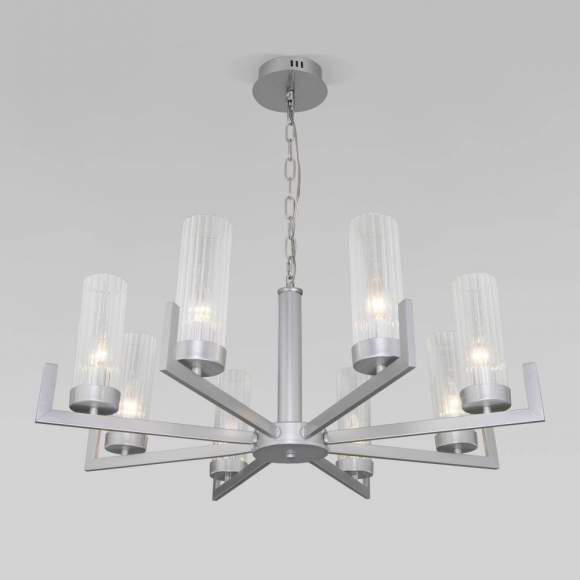 Подвесная люстра ЕВРОСВЕТ Arganie 60133/8 серебро (a057760) Подвесная люстра ЕВРОСВЕТ Arganie 60133/8 серебро (a057760)