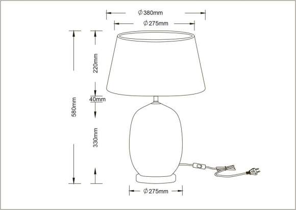 Настольная лампа Arte Lamp Sarin A4061LT-1PB Настольная лампа Arte Lamp Sarin A4061LT-1PB