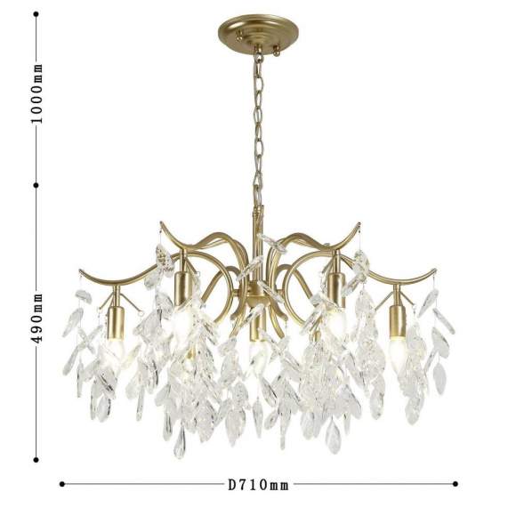 Подвесная люстра Favourite Brillo с лампочками 3003-7P+Lamps E14 Свеча