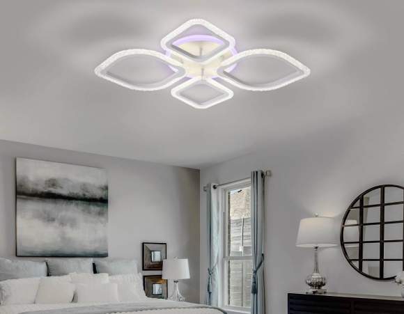 Потолочная диммируемая люстра с пультом ДУ Ambrella light FA5147 WH Потолочная диммируемая люстра с пультом ДУ Ambrella light FA5147 WH