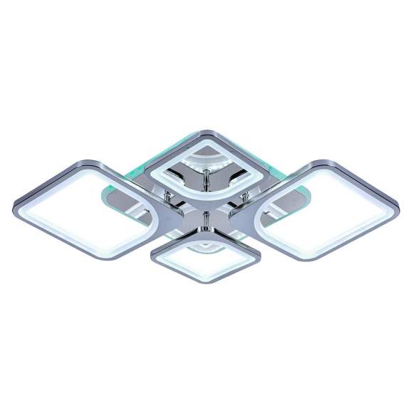 Светодиодная диммируемая люстра с ПДУ Profit Light 8057/2+2 CHR 112W+8W RGB