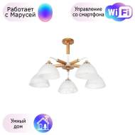 Потолочная люстра на штанге Matthew Arte Lamp с поддержкой Маруся A5032PL-5BR-М