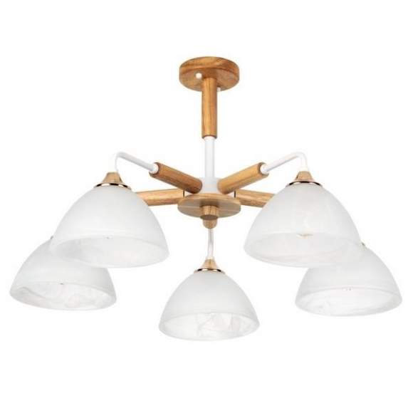 Потолочная люстра на штанге Matthew Arte Lamp с поддержкой Маруся A5032PL-5BR-М Потолочная люстра на штанге Matthew Arte Lamp с поддержкой Маруся A5032PL-5BR-М