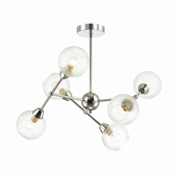 Люстра на штанге Lumion Everly с лампочками 4438/6C+Lamps E14 P45 Люстра на штанге Lumion Everly с лампочками 4438/6C+Lamps E14 P45