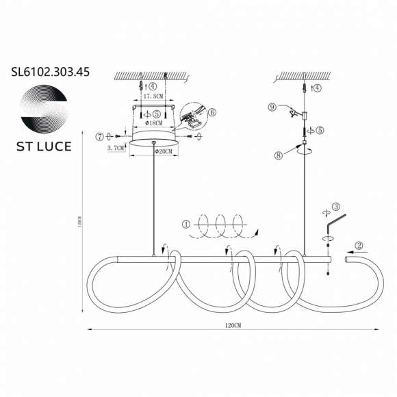 Подвесной светильник ST Luce Sagrato SL6102.303.45 Подвесной светильник ST Luce Sagrato SL6102.303.45