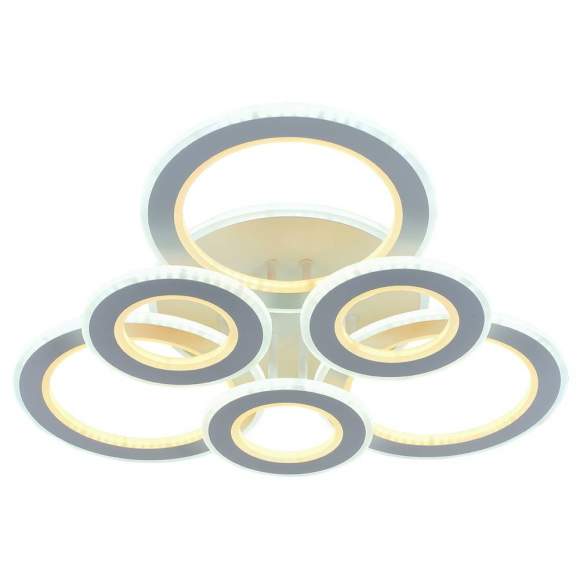 Светодиодная люстра с ПДУ Profit Light 8005/3+3 WHT 168W+126W BL+YL Светодиодная люстра с ПДУ Profit Light 8005/3+3 WHT 168W+126W BL+YL