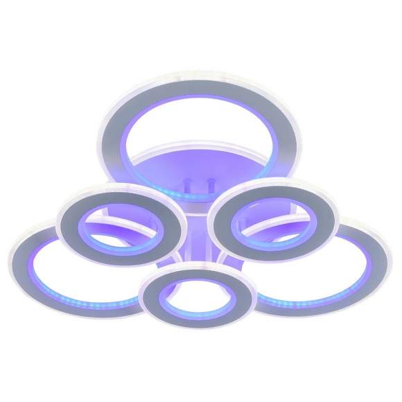 Светодиодная люстра с ПДУ Profit Light 8005/3+3 WHT 168W+126W BL+YL Светодиодная люстра с ПДУ Profit Light 8005/3+3 WHT 168W+126W BL+YL