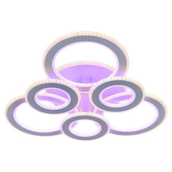 Светодиодная люстра с ПДУ Profit Light 8005/3+3 WHT 168W+126W BL+YL Светодиодная люстра с ПДУ Profit Light 8005/3+3 WHT 168W+126W BL+YL