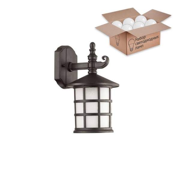 Уличный светильник с лампочкой Odeon Light House 4042/1W+Lamps А60