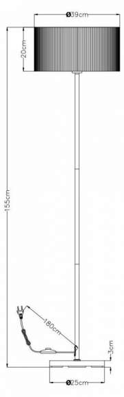 Торшер с лампочкой Arte Lamp Mallorca A1021PN-1SS+Lamps