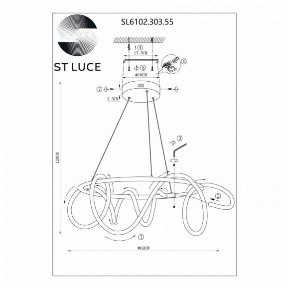 Подвесной светильник ST Luce Sagrato SL6102.303.55 Подвесной светильник ST Luce Sagrato SL6102.303.55