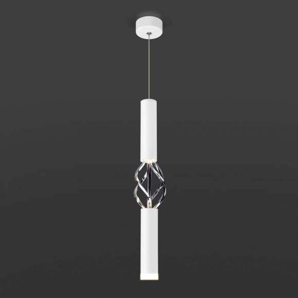 Подвесной светодиодный светильник Евросвет Lance 50191/1 LED белый/хром (a049108)