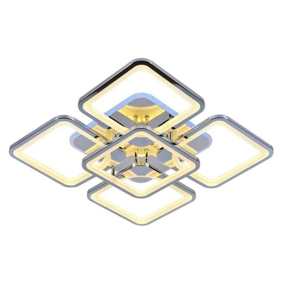 Светодиодная диммируемая люстра с ПДУ Profit Light 8057/4+1 CHR 170W+10W RGB