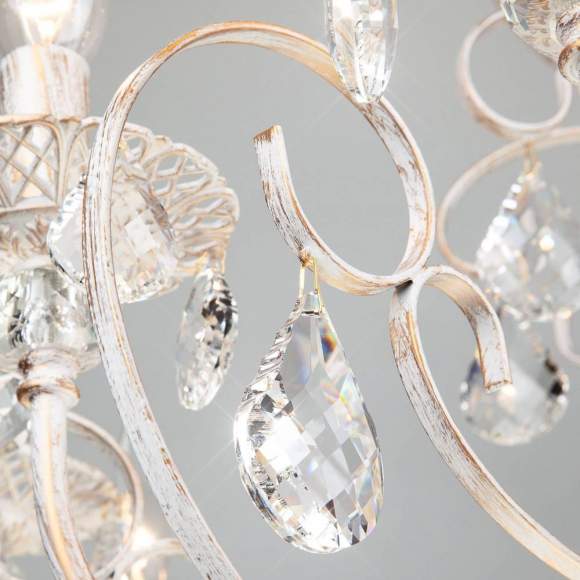 3305/12 Люстра Eurosvet белый с золотом/прозрачный хрусталь Strotskis