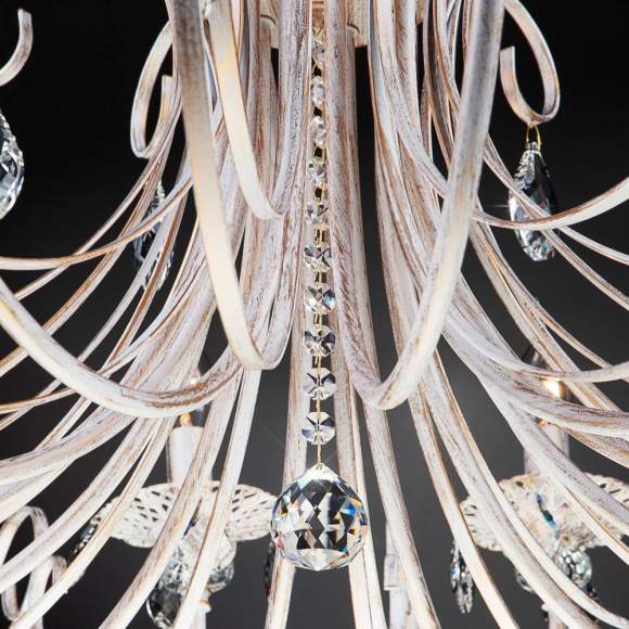 3305/12 Люстра Eurosvet белый с золотом/прозрачный хрусталь Strotskis