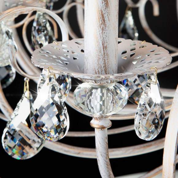 3305/12 Люстра Eurosvet белый с золотом/прозрачный хрусталь Strotskis