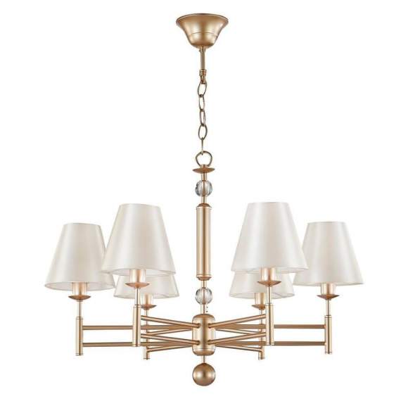 Подвесная люстра Crystal Lux с лампочками FLAVIO SP6 GOLD+Lamps E14 Свеча Подвесная люстра Crystal Lux с лампочками FLAVIO SP6 GOLD+Lamps E14 Свеча