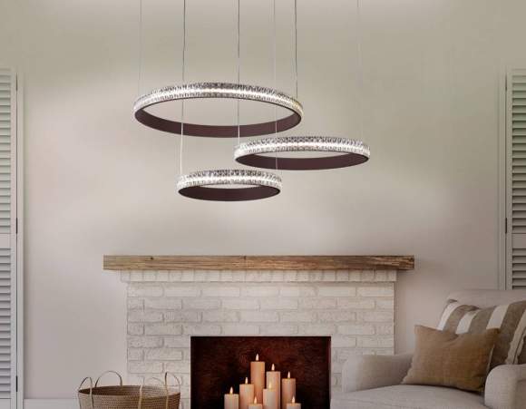 Подвесная диммируемая люстра с пультом ДУ Ambrella light FA6162 CF