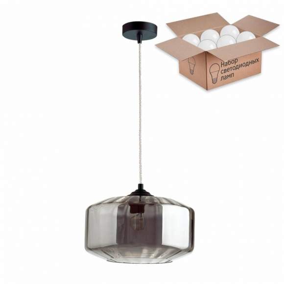 Подвесной светильник с лампочкой Odeon Light Binga 4746/1+Lamps А60 Подвесной светильник с лампочкой Odeon Light Binga 4746/1+Lamps А60