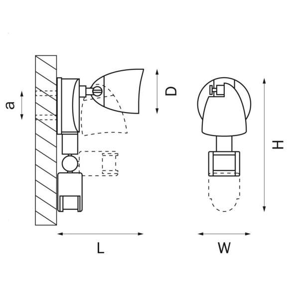 Уличный светильник с датчиком движения Diva Lightstar 374337 Уличный светильник с датчиком движения Diva Lightstar 374337