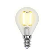 Филаментная светодиодная лампа E14 6W 4000K (белый) Sky Uniel LED-G45-6W-NW-E14-CL PLS02WH (UL-00001371)