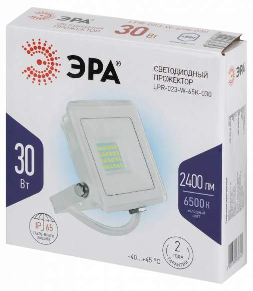 Прожектор светодиодный уличный Эра LPR-023-W-65K-030 (Б0054641) Прожектор светодиодный уличный Эра LPR-023-W-65K-030 (Б0054641)
