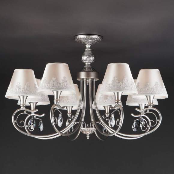 60069/8 серебро Потолочная люстра ЕВРОСВЕТ Incanto