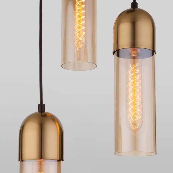 Подвесной светильник Airon Eurosvet 50180/3 янтарный (a052425)