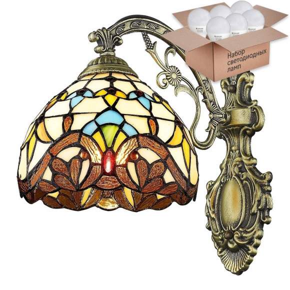 Бра с лампочкой Velante 830-801-01+Lamps E27 P45 Бра с лампочкой Velante 830-801-01+Lamps E27 P45