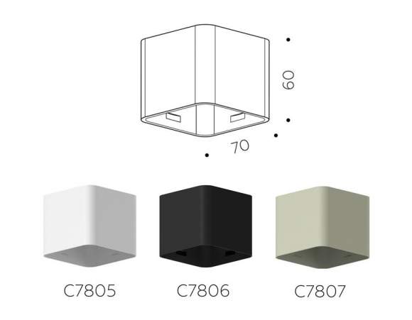 Корпус светильника накладной для насадок 70*70mm Ambrella light Diy Spot C7806 Корпус светильника накладной для насадок 70*70mm Ambrella light Diy Spot C7806