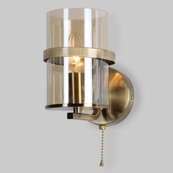 60085/1 античная бронза античная бронза Классическое бра со стеклянным плафоном Eurosvet Coppa