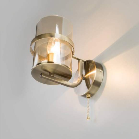 60085/1 античная бронза античная бронза Классическое бра со стеклянным плафоном Eurosvet Coppa