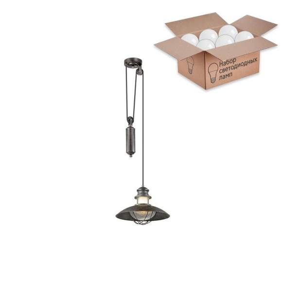 Уличный светильник с лампочкой Odeon Light Dante 4164/1A+Lamps А60 Уличный светильник с лампочкой Odeon Light Dante 4164/1A+Lamps А60