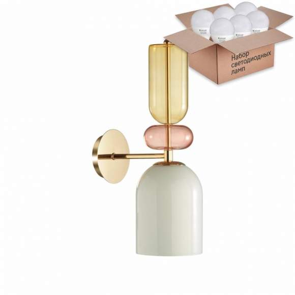 Бра с лампочкой Lumion Gillian 4589/1WA+Lamps E14 P45 Бра с лампочкой Lumion Gillian 4589/1WA+Lamps E14 P45