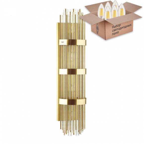 Настенный светильник с лампочками Odeon Light Empire 4854/4W+Lamps E14 Свеча