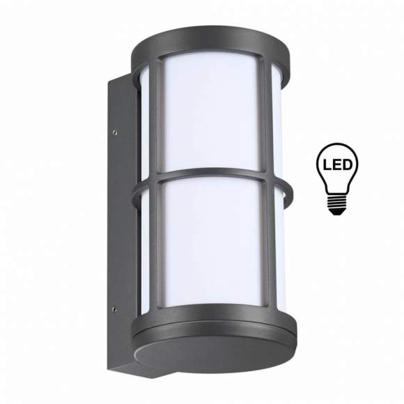 Уличный настенный светильник Novotech Zebra с лампочкой 370775+Lamps E27 Свеча