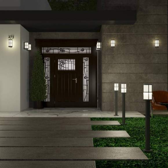 Уличный настенный светильник Novotech Zebra с лампочкой 370775+Lamps E27 Свеча