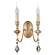 Бра Crystal Lux с лампочками MERCEDES AP2 GOLD/COLOR+Lamps E14 Свеча