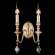 Бра Crystal Lux с лампочками MERCEDES AP2 GOLD/COLOR+Lamps E14 Свеча