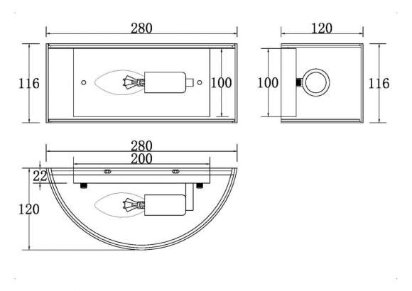 Настенный светильник Maytoni Ripple MOD096WL-01CH