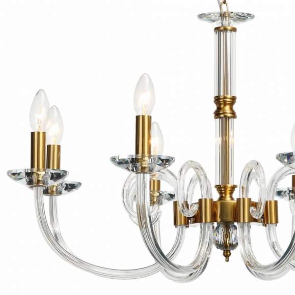 Подвесная люстра с хрусталем Glass Stilfort 1050/03/08P