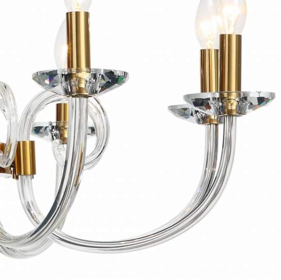 Подвесная люстра с хрусталем Glass Stilfort 1050/03/08P