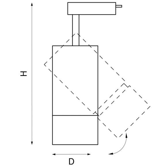 Однофазный LED светильник 20W 4000К для трека Volta Lightstar 229247 Однофазный LED светильник 20W 4000К для трека Volta Lightstar 229247