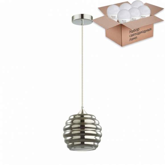 Подвесной светильник с лампочкой Lumion Monty 5284/1+Lamps E27 P45