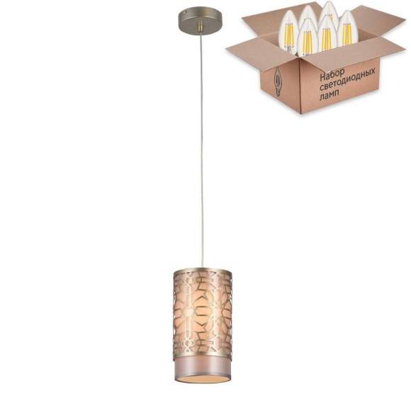 Подвесной светильник с лампочкой F-promo Arabesco 2912-1P+Lamps E14 Свеча